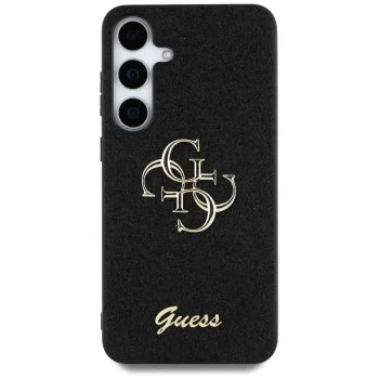 Калъф за Samsung Galaxy S25 - Guess - Glitter Script Big 4G Logo (GUHCS25SHG4SGK) - Черен
