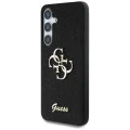 Калъф за Samsung Galaxy S25 - Guess - Glitter Script Big 4G Logo (GUHCS25SHG4SGK) - Черен