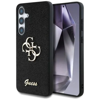 Калъф за Samsung Galaxy S25 - Guess - Glitter Script Big 4G Logo (GUHCS25SHG4SGK) - Черен