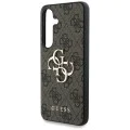 Калъф за Samsung Galaxy S25 - Guess - Hardcase 4G Big Metal Logo (GUHCS25S4GMGBR) - Кафяв