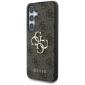 Калъф за Samsung Galaxy S25 - Guess - Hardcase 4G Big Metal Logo (GUHCS25S4GMGBR) - Кафяв