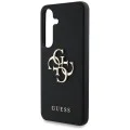 Калъф за Samsung Galaxy S25 - Guess - Hardcase 4G Grained Big and Classic Logo (GUHCS25SPGT4MBK) - Черен