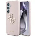 Калъф за Samsung Galaxy S25 - Guess - Силиконов 4G Big Metal Logo (GUHCS25SS4SMDP) - Розов