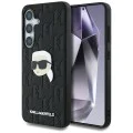 Калъф за Samsung Galaxy S25 - Karl Lagerfeld - Hardcase Monogram Leather (KLHCS25SPGKLKIPK) - Karl Head Pin