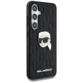 Калъф за Samsung Galaxy S25 - Karl Lagerfeld - Hardcase Monogram Leather (KLHCS25SPGKLKIPK) - Karl Head Pin