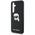 Калъф за Samsung Galaxy S25 - Karl Lagerfeld - Hardcase Monogram Leather (KLHCS25SPGKLKIPK) - Karl Head Pin
