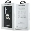 Калъф за Samsung Galaxy S25 - Karl Lagerfeld - Hardcase Monogram Leather (KLHCS25SPGKLKIPK) - Karl Head Pin