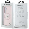 Калъф за Samsung Galaxy S25 - Karl Lagerfeld - Silicone Double Heads (KLHMS25SSKCHTCP) - Розов