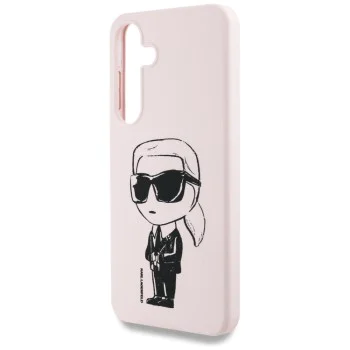 Калъф за Samsung Galaxy S25 - Karl Lagerfeld - Silicone Graffiti MagSafe (KLHMS25SPNYKGRTP) - Ikonik Розов