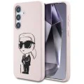 Калъф за Samsung Galaxy S25 - Karl Lagerfeld - Silicone Graffiti MagSafe (KLHMS25SPNYKGRTP) - Ikonik Розов