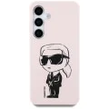Калъф за Samsung Galaxy S25 - Karl Lagerfeld - Silicone Graffiti MagSafe (KLHMS25SPNYKGRTP) - Ikonik Розов