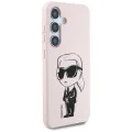 Калъф за Samsung Galaxy S25 - Karl Lagerfeld - Silicone Graffiti MagSafe (KLHMS25SPNYKGRTP) - Ikonik Розов