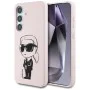 Калъф за Samsung Galaxy S25 - Karl Lagerfeld - Silicone Graffiti MagSafe (KLHMS25SPNYKGRTP) - Ikonik Розов