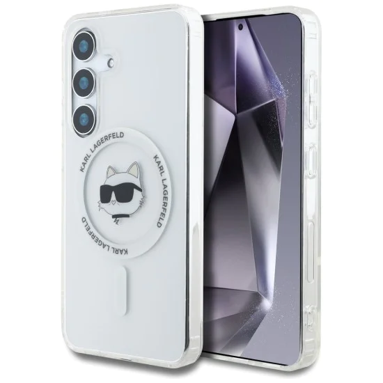 Калъф за Samsung Galaxy S25 - Karl Lagerfeld - IML MagSafe (KLHMS25SHLSCHH) - Choupette`s Head