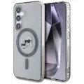 Калъф за Samsung Galaxy S25 - Karl Lagerfeld - IML MagSafe (KLHMS25SHLSKCK) - Metal Karl&Choupette Heads