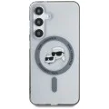 Калъф за Samsung Galaxy S25 - Karl Lagerfeld - IML MagSafe (KLHMS25SHLSKCK) - Metal Karl&Choupette Heads