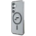 Калъф за Samsung Galaxy S25 - Karl Lagerfeld - IML MagSafe (KLHMS25SHLSKCK) - Metal Karl&Choupette Heads