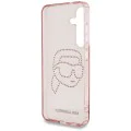 Калъф за Samsung Galaxy S25 - Karl Lagerfeld - IML Rhinestones (KLHCS25SHKHDCELP) - Pink Karl Head