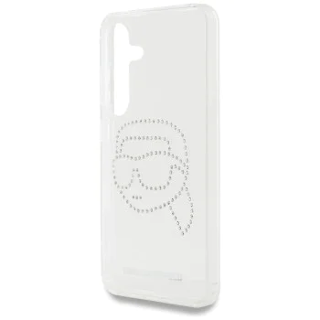 Калъф за Samsung Galaxy S25 - Karl Lagerfeld - IML Rhinestones (KLHCS25SHKHDCELT) - Transparent Karl Head