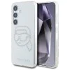 Калъф за Samsung Galaxy S25 - Karl Lagerfeld - IML Rhinestones (KLHCS25SHKHDCELT) - Transparent Karl Head
