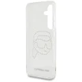 Калъф за Samsung Galaxy S25 - Karl Lagerfeld - IML Rhinestones (KLHCS25SHKHDCELT) - Transparent Karl Head