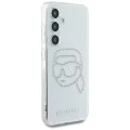 Калъф за Samsung Galaxy S25 - Karl Lagerfeld - IML Rhinestones (KLHCS25SHKHDCELT) - Transparent Karl Head