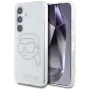 Калъф за Samsung Galaxy S25 - Karl Lagerfeld - IML Rhinestones (KLHCS25SHKHDCELT) - Transparent Karl Head