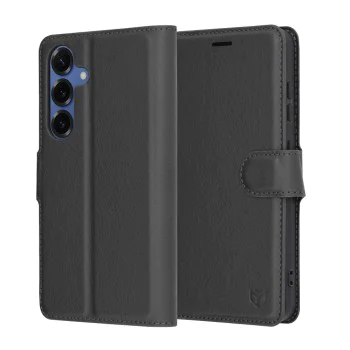Калъф за Samsung Galaxy S25 - Кожено Протектор - Черен