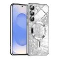 Калъф за Samsung Galaxy S25 - Луксозен Glitter MagSafe - Сребрист