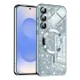 Калъф за Samsung Galaxy S25 - Луксозен Glitter MagSafe - Светло син