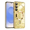 Калъф за Samsung Galaxy S25 - Луксозен Glitter MagSafe - Златен
