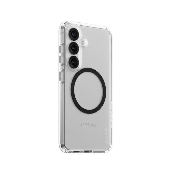 Калъф за Samsung Galaxy S25 - PanzerGlass® - CARE Flagship Urban Combat Black Qi Compatible - Прозрачен