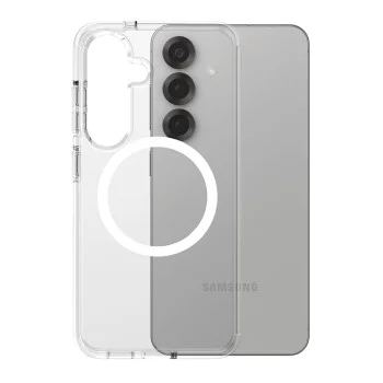 Калъф за Samsung Galaxy S25 - PanzerGlass® - CARE Flagship Urban Combat White Qi Compatible - Прозрачен
