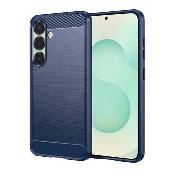 Калъф за Samsung Galaxy S25 Plus - Carbon Silicone - Blue