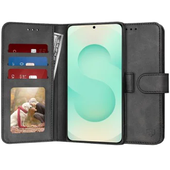 Калъф за Samsung Galaxy S25 Plus - Дневник - Черен
