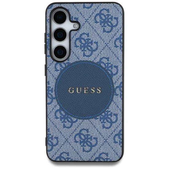 Калъф за Samsung Galaxy S25 Plus - Guess - 4G Circle Classic Logo MagSafe (GUHMS25MP4PGRSGB) - Син