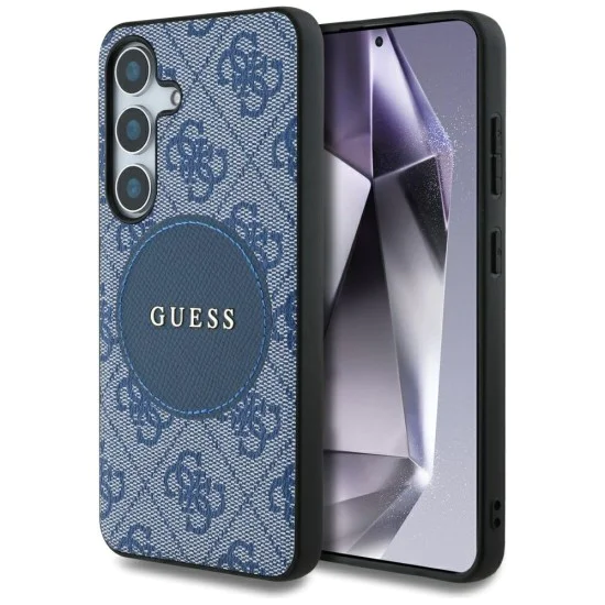 Калъф за Samsung Galaxy S25 Plus - Guess - 4G Circle Classic Logo MagSafe (GUHMS25MP4PGRSGB) - Син