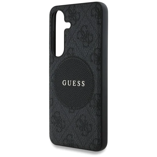 Калъф за Samsung Galaxy S25 Plus - Guess - 4G Circle Classic Logo MagSafe (GUHMS25MP4PGRSGK) - Черен