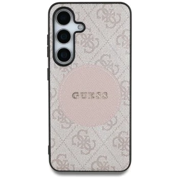 Калъф за Samsung Galaxy S25 Plus - Guess - 4G Circle Classic Logo MagSafe (GUHMS25MP4PGRSGP) - Розов