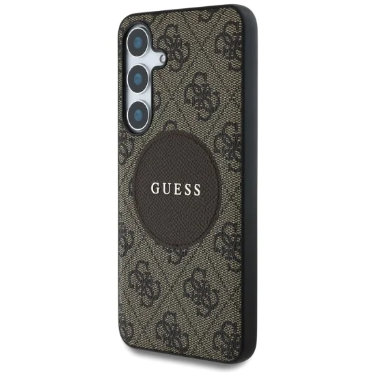 Калъф за Samsung Galaxy S25 Plus - Guess - 4G Circle Classic Logo MagSafe (GUHMS25MP4PGRSGW) - Кафяв