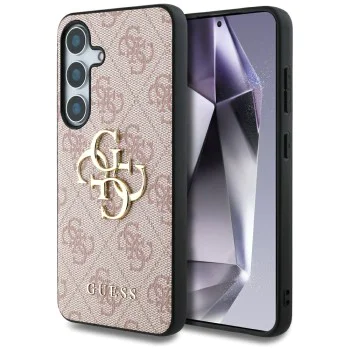 Калъф за Samsung Galaxy S25 Plus - Guess - Hardcase 4G Big Metal Logo (GUHCS25M4GMGPI) - Розов