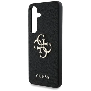 Калъф за Samsung Galaxy S25 Plus - Guess - Hardcase 4G Grained Big and Classic Logo (GUHCS25MPGT4MBK) - Черен