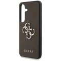 Калъф за Samsung Galaxy S25 Plus - Guess - Hardcase 4G Grained Big and Classic Logo (GUHCS25MPGT4MBW) - Кафяв