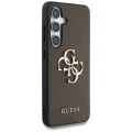 Калъф за Samsung Galaxy S25 Plus - Guess - Hardcase 4G Grained Big and Classic Logo (GUHCS25MPGT4MBW) - Кафяв