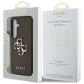 Калъф за Samsung Galaxy S25 Plus - Guess - Hardcase 4G Grained Big and Classic Logo (GUHCS25MPGT4MBW) - Кафяв