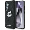 Калъф за Samsung Galaxy S25 Plus - Karl Lagerfeld - Hardcase Monogram Leather (KLHCS25MPGKLCHPK) - Choupette Head Pin