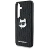 Калъф за Samsung Galaxy S25 Plus - Karl Lagerfeld - Hardcase Monogram Leather (KLHCS25MPGKLCHPK) - Choupette Head Pin