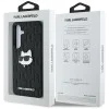 Калъф за Samsung Galaxy S25 Plus - Karl Lagerfeld - Hardcase Monogram Leather (KLHCS25MPGKLCHPK) - Choupette Head Pin