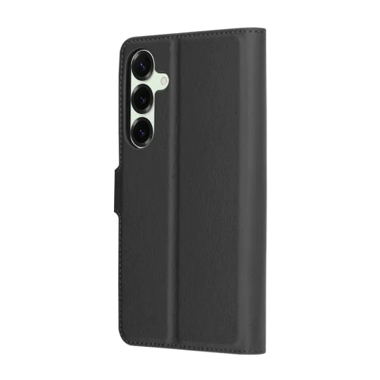 Калъф за Samsung Galaxy S25 Plus - Кожено Протектор - Черен