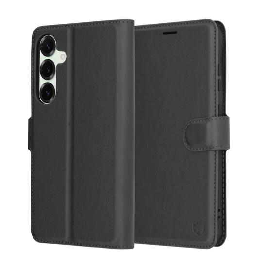 Калъф за Samsung Galaxy S25 Plus - Кожено Протектор - Черен